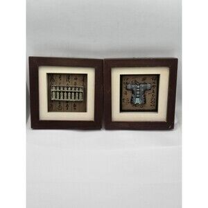 Asian Shadow Box 3D Framed Art Kimono Abacus